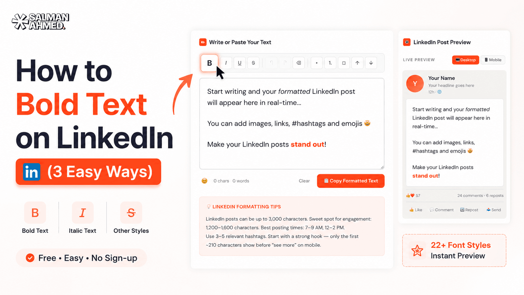 How to Bold Text on LinkedIn (3 Easy Ways)