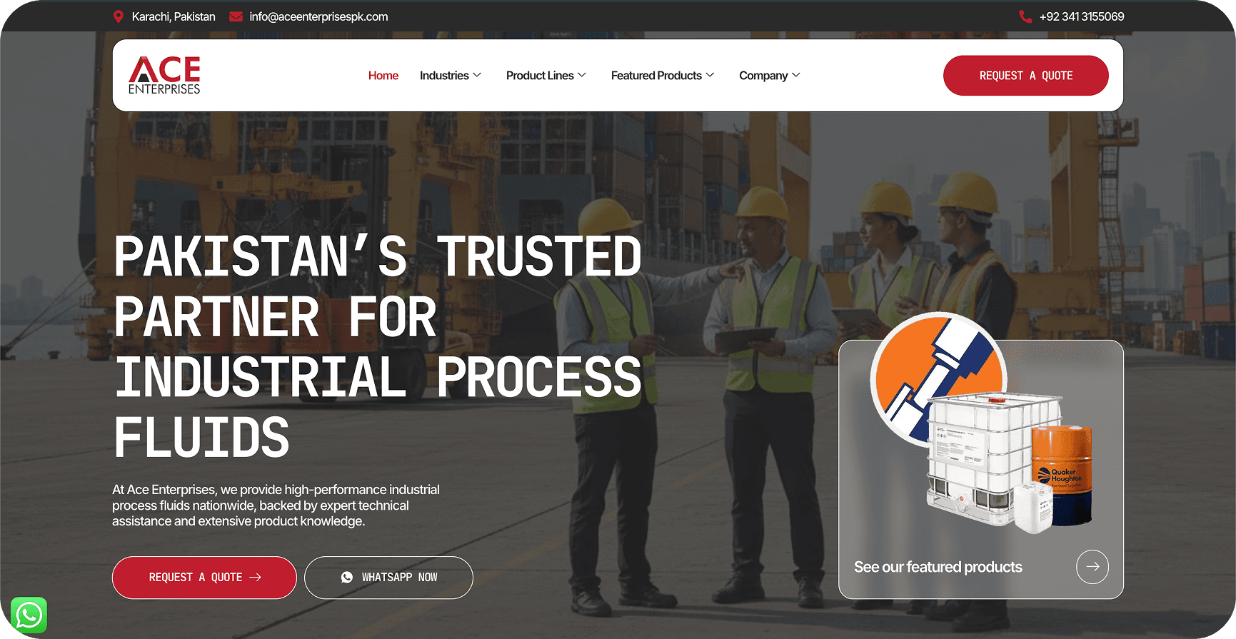 Ace Enterprises — website by Salman Ahmed