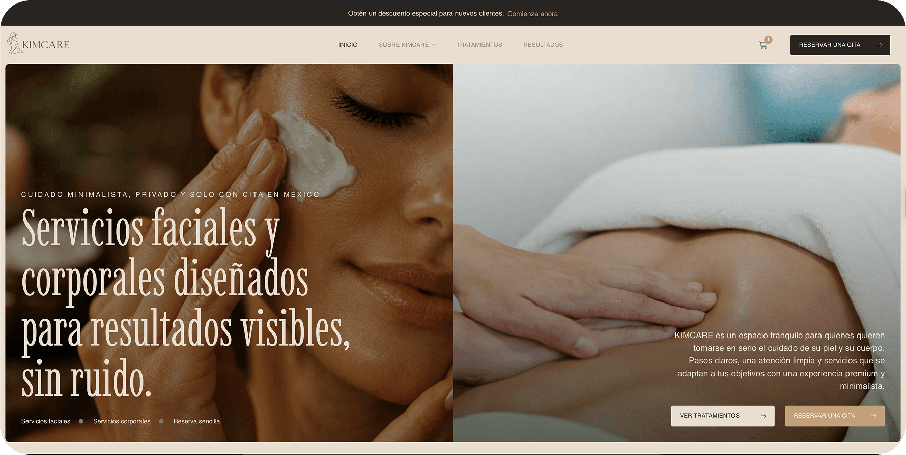 Kim Care Cabina — website by Salman Ahmed