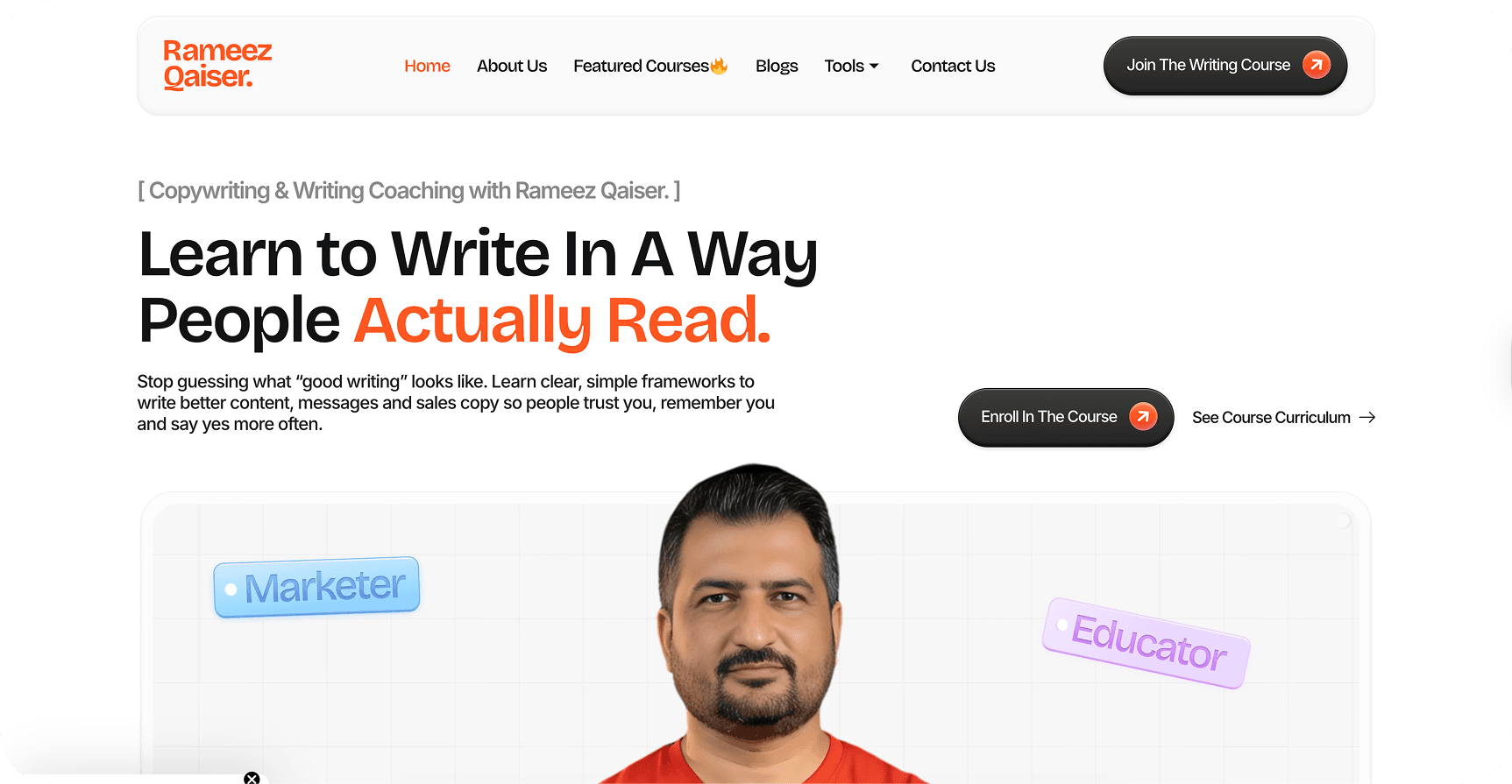 Rameez Qaiser — website by Salman Ahmed