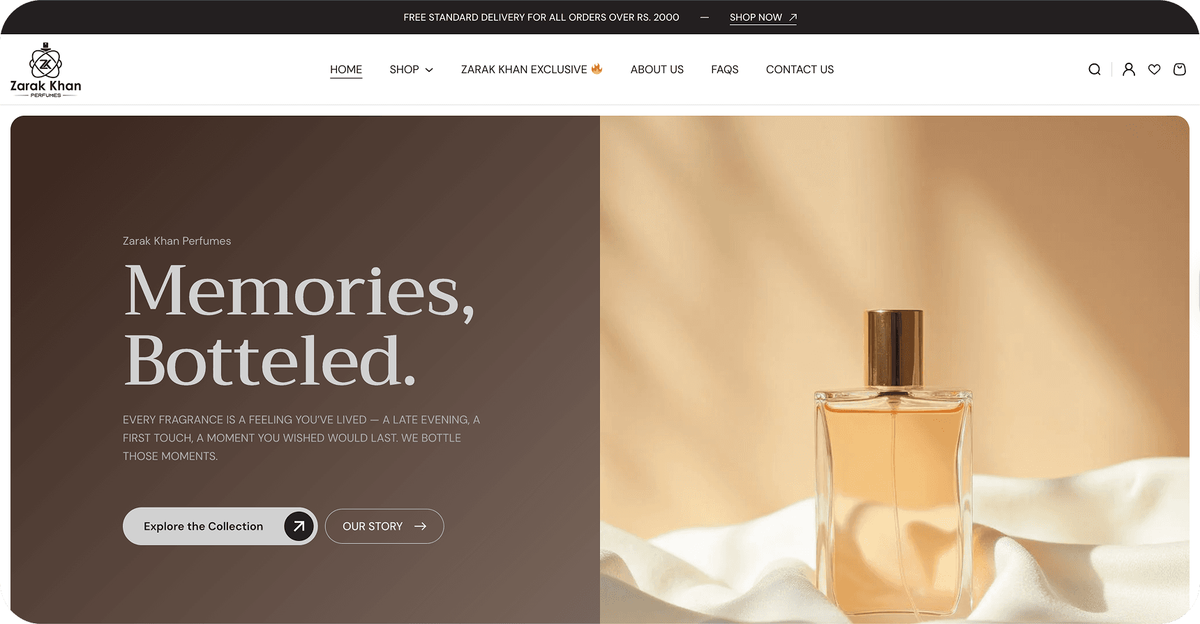 Zarak Khan Perfumes — website by Salman Ahmed